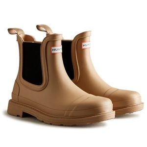 RARE Hunter Commando Chelsea Boots, Size 7 in Tawny